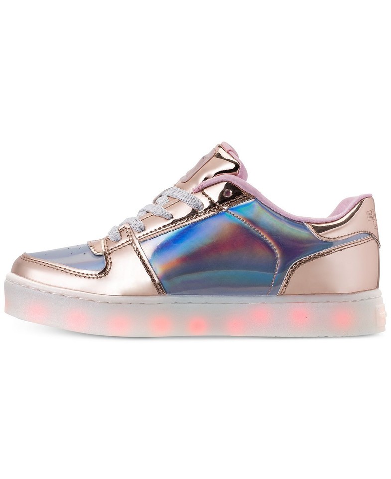 New Skechers Girls' Energy Lights Shiny LightUp Athletic Sneakers