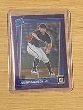 Tucker Davidson 2021 Donruss Optic Pandora Purple Prizm Rookie #d /99 Braves #90