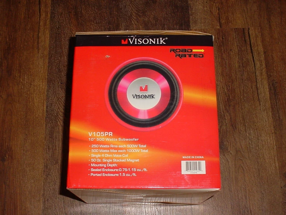 Ultra Raro Visonik V105PR Subwoofers Coche 10 Pulgadas Un Par Totalmente Nuevo L@@K!! Foto 2 de 3