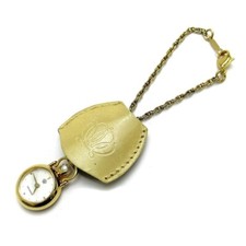 MIKIMOTO Baby Pearl SV925 Travel Pocket Watch Charm Shell Dial Japan Used