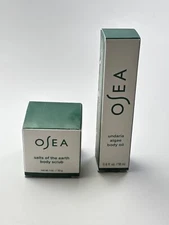 Osea Salts Of The Earth Body Scrub Undaria Algae Body Oil Duo Set 2 TRAVEL Purse
