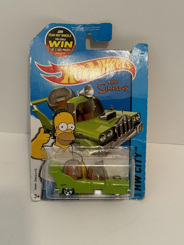 Hot Wheels The Simpsons The Homer Car Green HW City Mattel 2013 NIB - Image 4 of 4