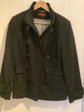 John Richmond Womens Designer Black Coat Size 14