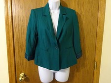 NEW WOMEN'S DECREE GREEN BLAZER SIZE MED MSP 25.00 LINED