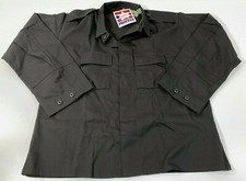NEW MEDIUM REG PROPPER MENS F5452 BDU 2 POCKET COAT L/S BATTLE RIP SHIRT BLACK
