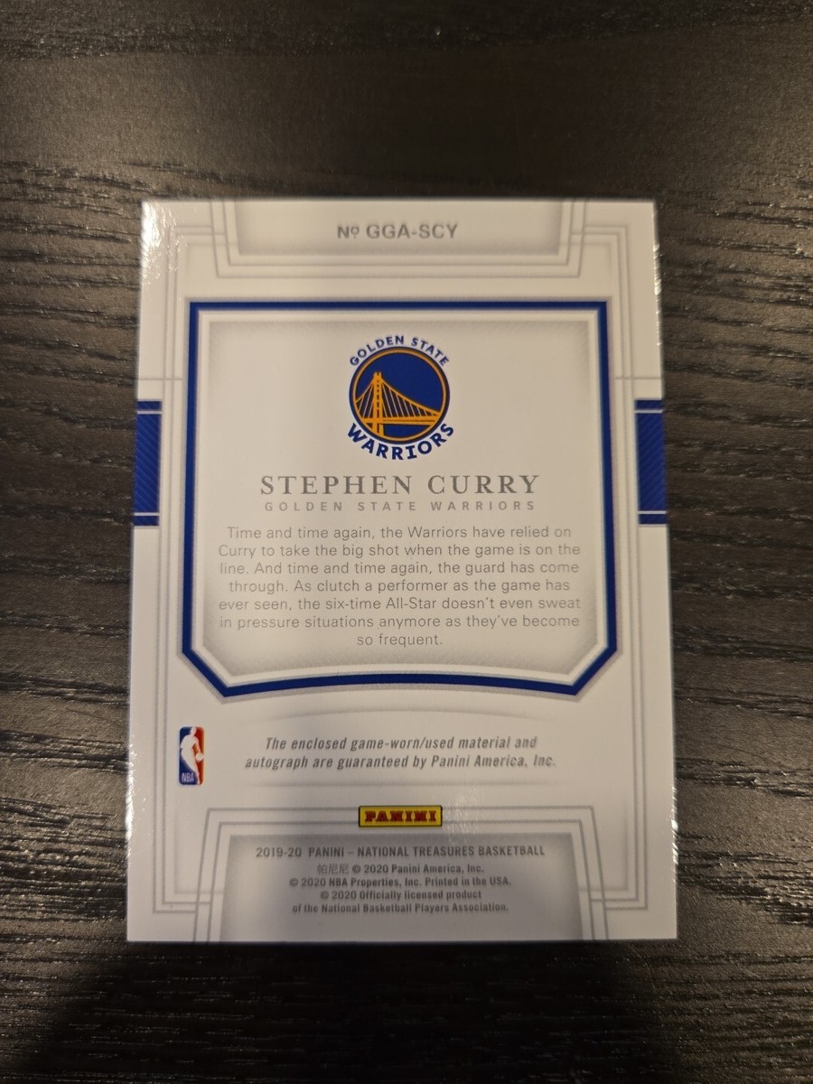 2019 National Treasures Stephen Curry 22/25 Autograph Game