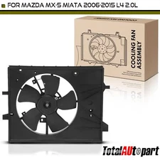 Radiator Cooling Fan Assembly w/ Shroud for Mazda MX-5 Miata 2006-2015 2.0L L4