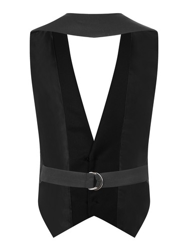 Kids Boys Vest Lapel Waistcoat Cocktail Tank Top Adjustable Back Straps Jacket - Picture 18 of 45