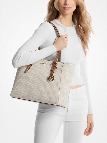 Michael Kors Charlotte Shoulder Bag + 2 Crossbody Bags Large 3 in 1 Vanilla - Picture 10 of 16