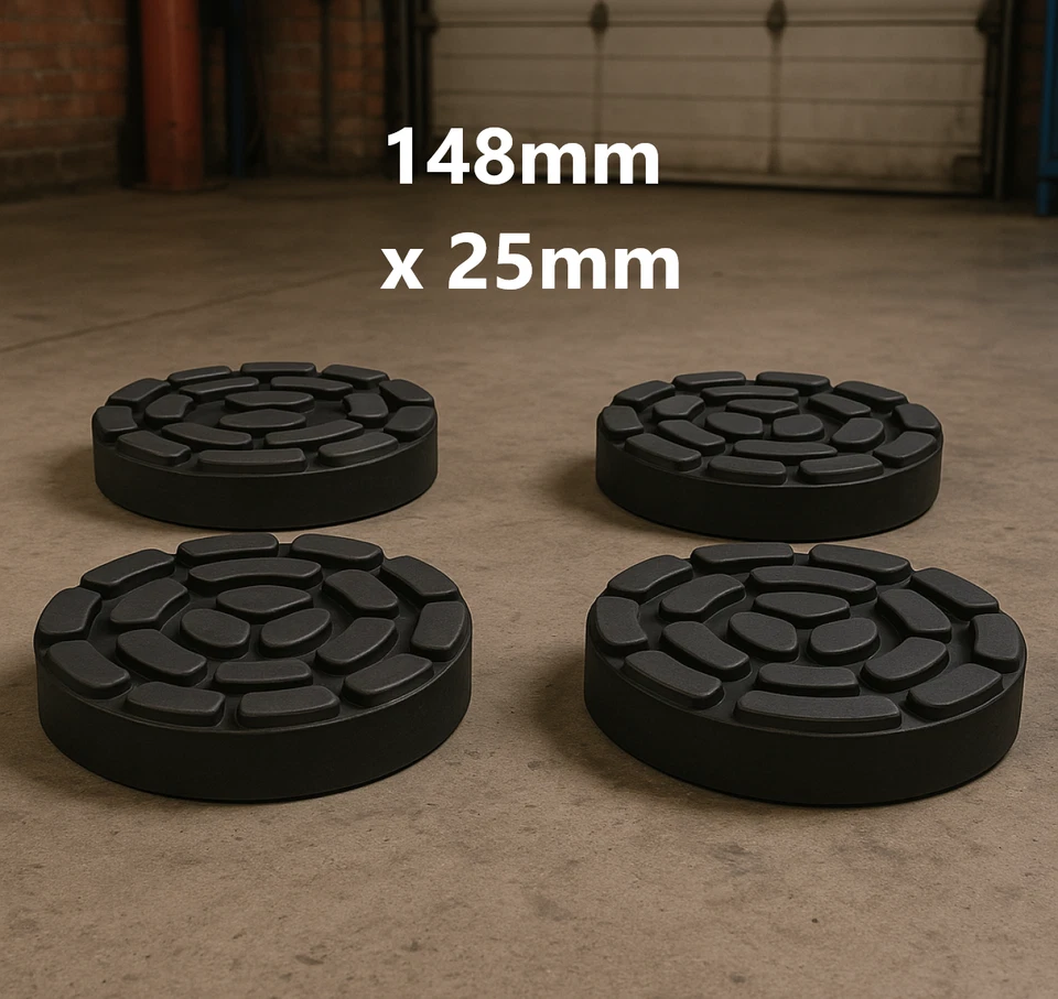 SET OF 4 PADS Ravaglioli 2 Post Car Lift Ramp Rubber Pads - 150 mm - REAL RUBBER
