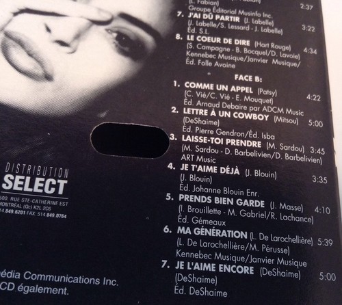 COLLECTION ROCK DETENTE (Vol.2) Tape Cassette 1992 Dist. Select Canada RD-4-1602 - Picture 5 of 10