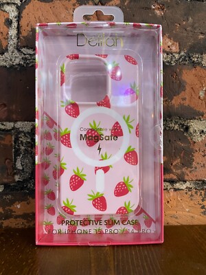 NEW Delilah Protective Slim Case Pink with Strawberry for iPhone 15 Pro / 14 Pro | eBay NEW Delilah Protective Slim Case Pink with Strawberry for iPhone 15 Pro / 14 Pro | eBay