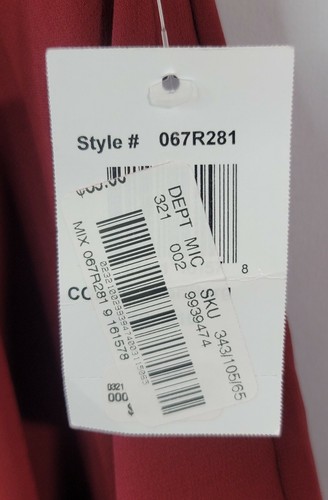 NWT - B. Darlin Cranberry Tulle Cocktail Formal Dress Sequin Top Junior Sz 9/10 - Picture 8 of 12