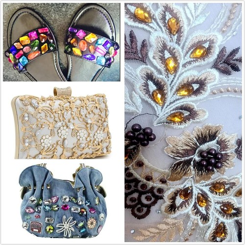 500 Pieces Sewing Gems Acrylic Sewing Crystal Mixed Shapes Sew On Rhinestones... - Picture 7 of 8