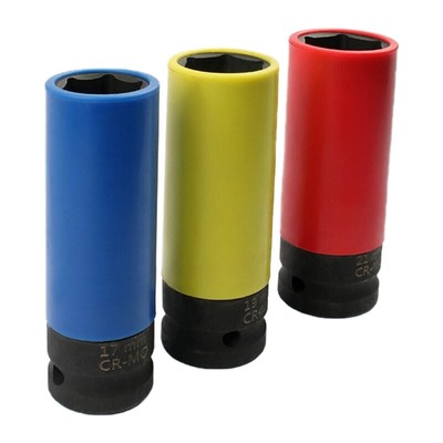 3Pcs 1/2inch Lugs Nut Socket Wheel Protectors Impact Socket Set