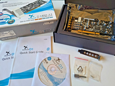 ASUS Xonar D1 PCI 7.1 Sound Card   Complete   Boxed   Tested   Dolby   Rare