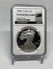 1988-S Proof $1 American Silver Eagle NGC PF69 Ultra Cameo