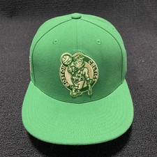 Mitchell & Ness Boston Celtics Snapback Flat Brim Green One Size Hat