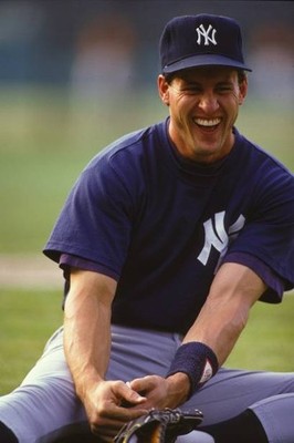 Steve Sax New York Yankees laughs during batting practice of a bas- Old Photo