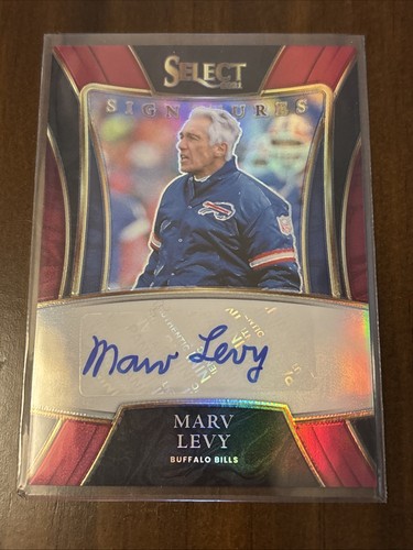 Marv Levy [Red] #SSP-MLE 2021 Panini Select Signatures Select card