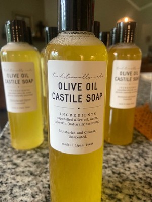 100% Pure Extra Virgin Olive Oil Liquid Castile Soap - Cleanse and Moisturize