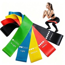 Resistance Bands Set of 5 Loop Exercise Bands for Yoga Fitness Workout Gym