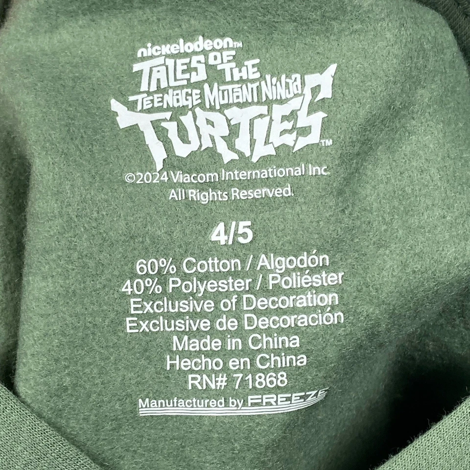 Teenage Mutant Ninja Turtles мальчика размер 4/5 2 изделия толстовка с капюшоном и бегун комплект новый - Изображение 4 из 4