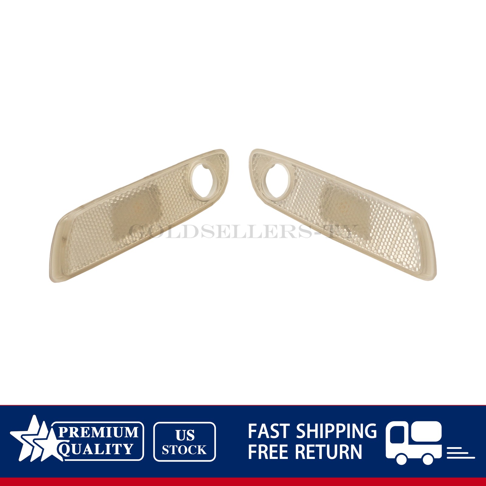 For Rolls-Royce Ghost Wraith Dawn 10-19 Pair Front Fender Side Marker Lights