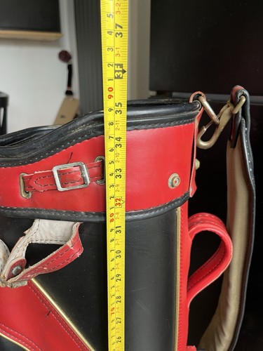 Vintage Slazenger Golf Cart Bag / Red & Black - Picture 12 of 12