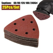 Professional Grade Triangle Sandpapers Set of 25 Grit 60 80 120 180 240