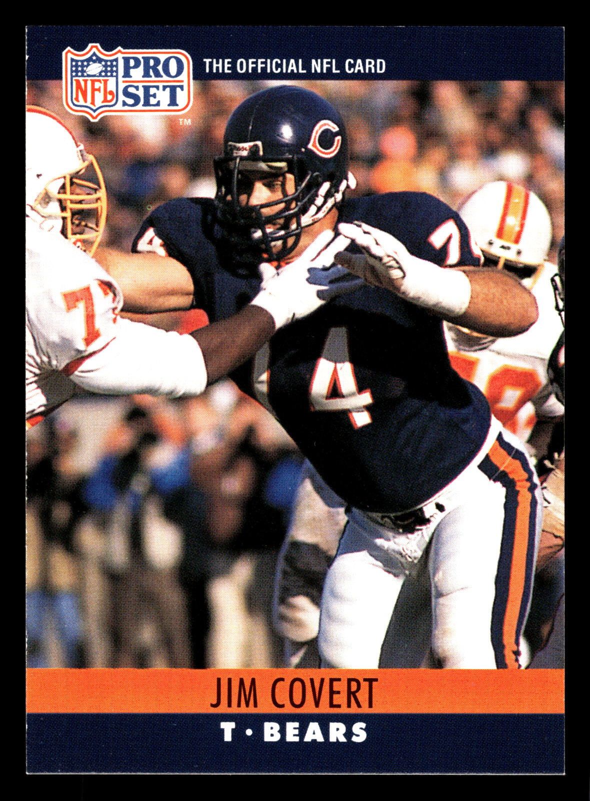 Jim Covert 1990 Pro Set #51 Chicago Bears NFL Football Card