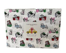 CYNTHIA ROWLEY Christmas Dogs Puppy Gifts Queen Sheet Set Microfiber NEW 