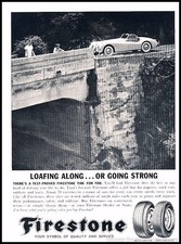 1962 Firestone Jaguar XK Vintage Advertisement Print Art Car Ad J274