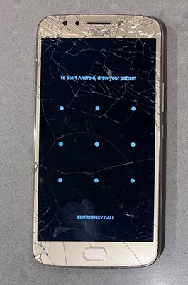 Damaged Defective Motorola Moto E4 Plus XT1775 16GB Gold