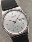 DUGENA DQ 280 QUARTZ MERCEDES BENZ DAIMLER VINTAGE DAY DATE 33,5mm SILBER HERREN