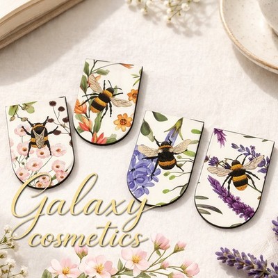 Nectar Meadows Magnetic Bookmark Set of 4 Floral Bee Gift for Book Lovers