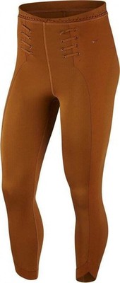 Nike Boutique Faux Lacing Training Tights Pants Burnt Sienna Sample BV5759 857 S