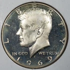 1969-S Kennedy 40% Silver Half Dollar Frosted Proof