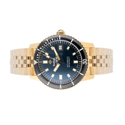 Zodiac Super Sea Wolf Compression Diver Gold Plated Black Dial
