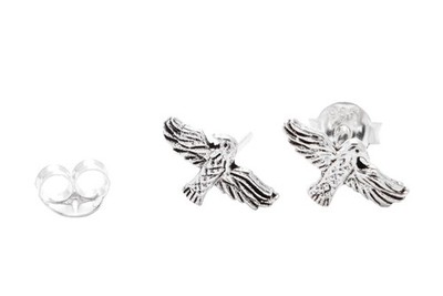 Raben Hugin Munin Wikinger Ohrstecker 925er Silber Symbol Schmuck NEU