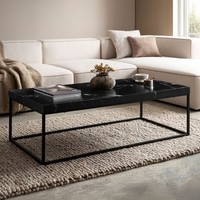 Couchtisch Finebuy Sofatisch 120 Cm Wohnzimmertisch Schwarz Marmor Optik Tisch