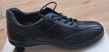 NEW Sz 39 8-8.5 Ecco Soft Black Womens Leather Shoes Lace