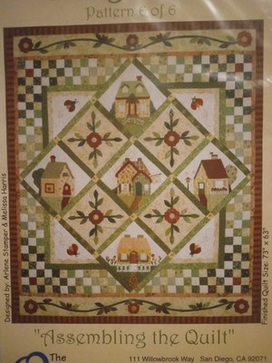 COTTAGE GROVE  2002 Cobblestone Cottages Quilt Patterns 1 - 6 Block Complete set