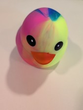 Sunny Days Jumbo Pink Swirl Squeezy Duck   Tie-Dye Squishy Stress Relief Toy