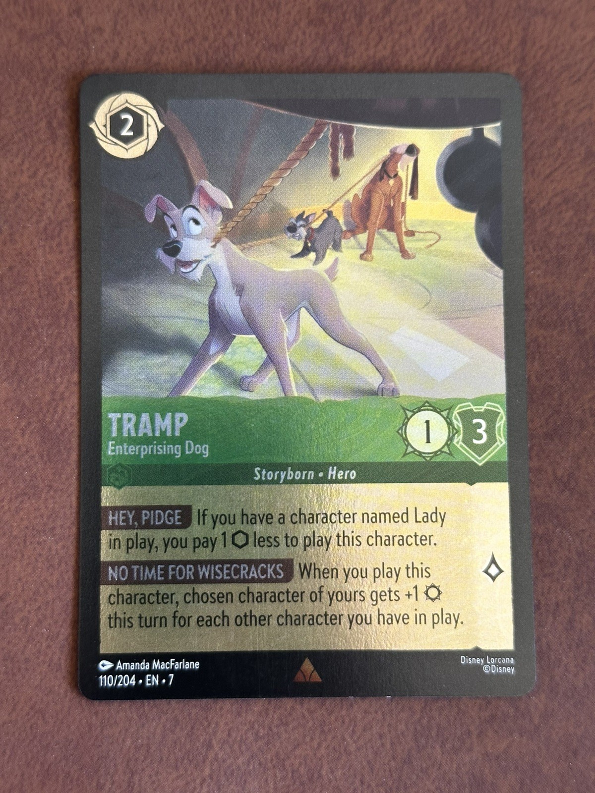 Tramp - Enterprising Dog 110/204 Disney Lorcana Archazia's Island Cold Foil
