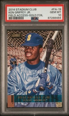 2014 Topps Stadium Club KEN GRIFFEY JR Field Access Gold Foil /50 PSA 10 POP 2