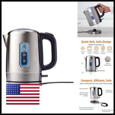 Retailer Basics Electric Stainless Steel Kettle For Tea And Coffee Bpa-Free