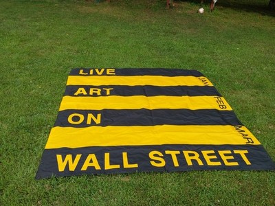 ''Live Art On Wall Street'' Event Banner That Featured David Ellis Art And Others