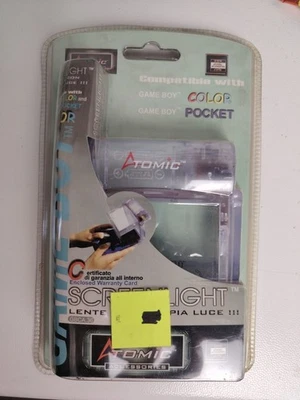 ATOMIC SCREENLIGHT GAMEBOY COLOR POCKET NEW SEALED VINTAGE LENTE DOPPIA LUCE