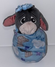 Disney Parks World Babies Eeyore Plush Stuffed Animal With Blanket Winnie Pooh